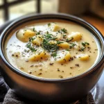 Cheddar Garlic Herb Potato Soup