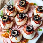 Halloween Antipasto Eyeballs Appetizer