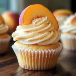 Honey Peach Cream Cheese Cupcakes