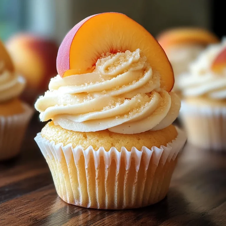 Honey Peach Cream Cheese Cupcakes