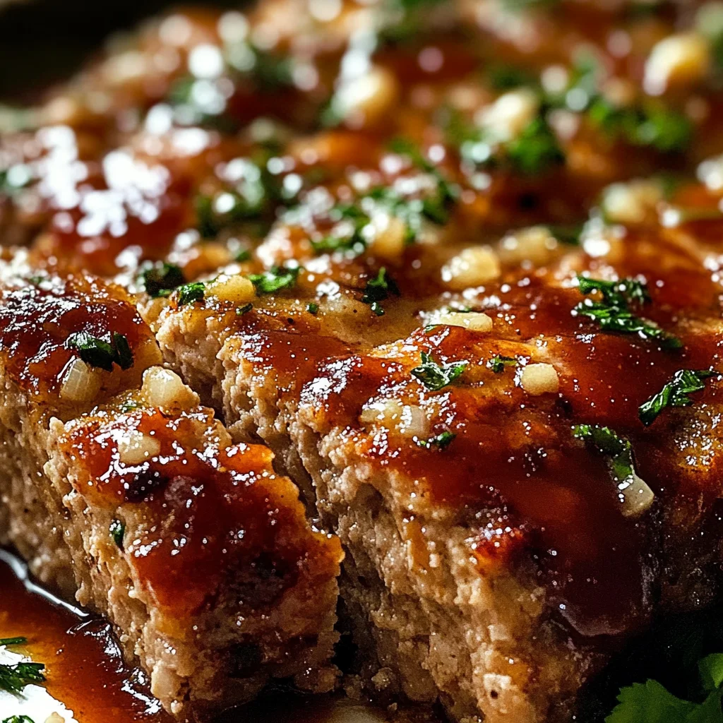 Melt-in-Your-Mouth Garlic Parmesan Chicken Meatloaf