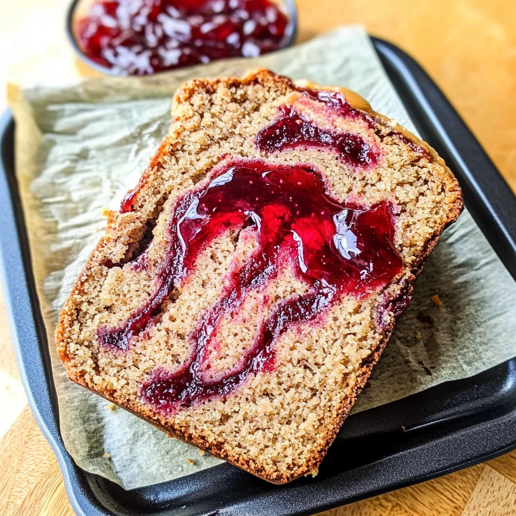 Peanut Butter & Jelly Banana Bread Recipe