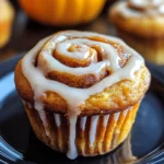 Pumpkin Cinnamon Roll Muffins