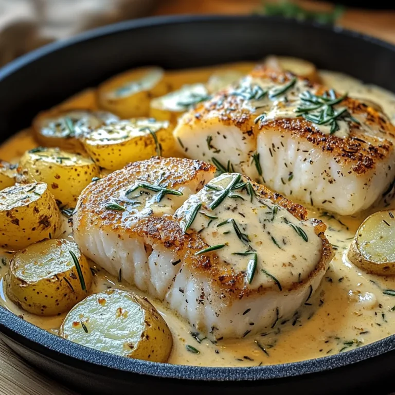 Cod & Potatoes in Rosemary Cream Sauce