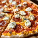 Hot Honey Pepperoni Ricotta Pizza : Sweet and Spicy